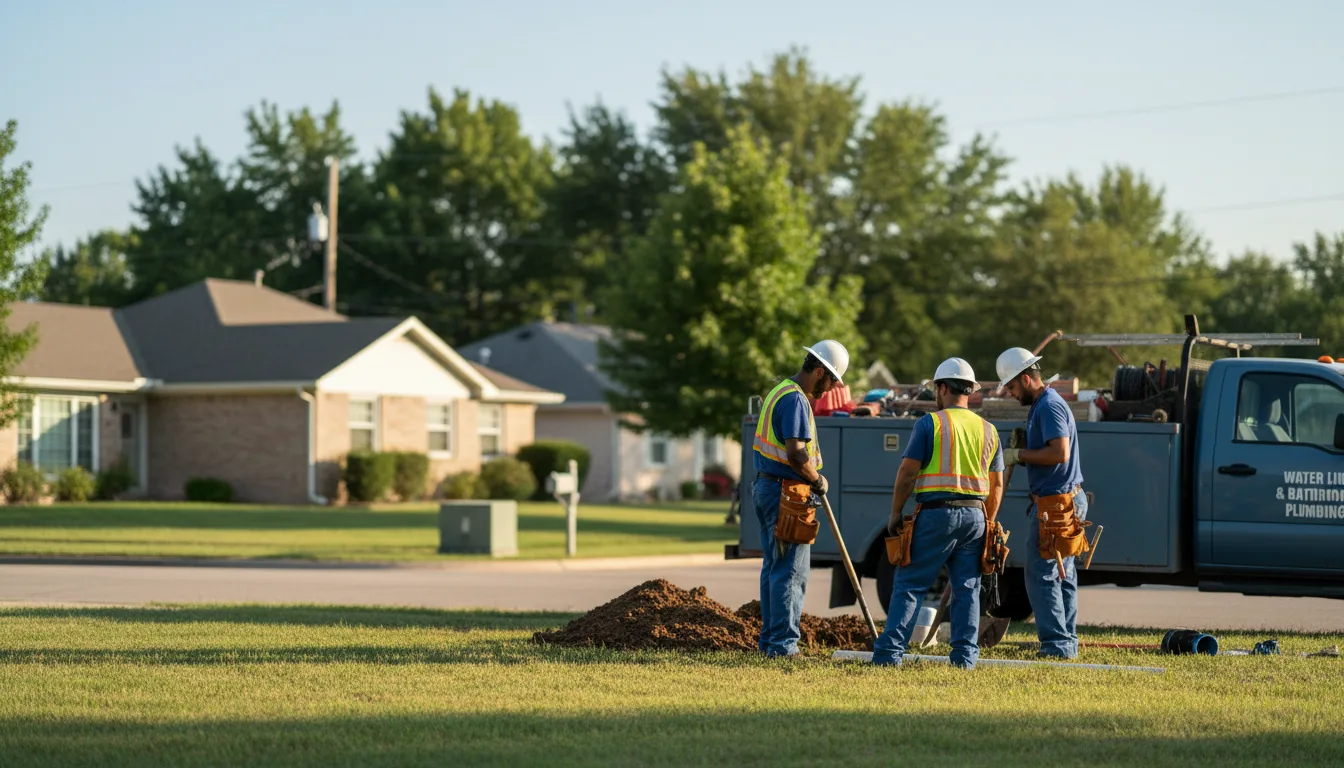 Residential water line and bathroom plumbing service in Chaffee, MO